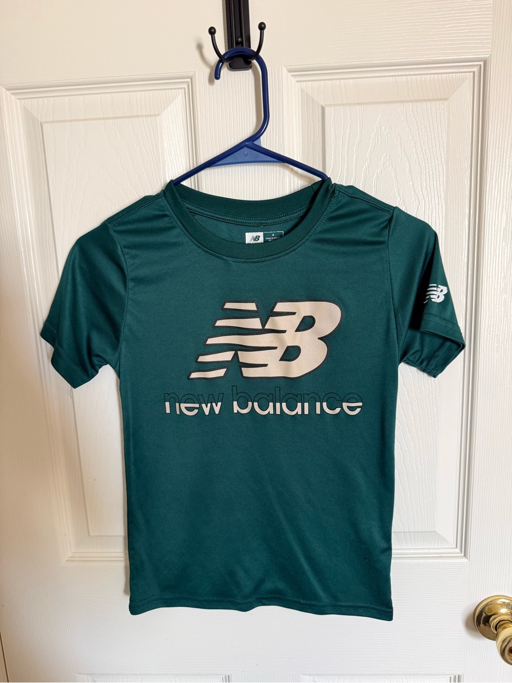 New Balance Teal Short Sleeve Logo Tee for Kids